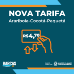 Redução de tarifa nas linhas Arariboia, Cocotá e Paquetá